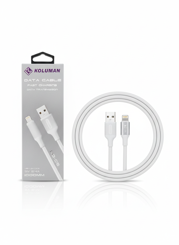 کابل USB Lightning کولومن KOLUMAN KD-05 – شارژ سریع و انتقال داده