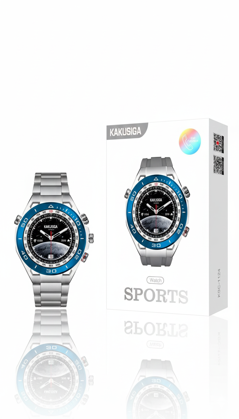 ساعت هوشمند کاکوسیگا مدل KSC-1124 طرح کلاسیک با بند استیل