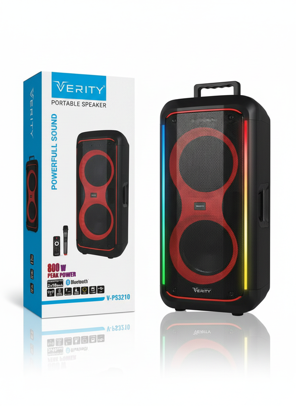 اسپیکر پارتی باکس وریتی مدل V-PS3210 با توان ۸۰۰ وات (Peak Power)