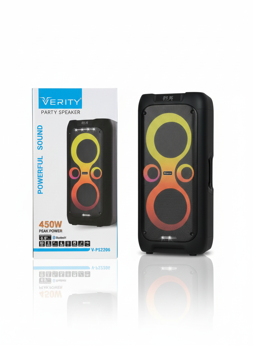 اسپیکر پارتی باکس وریتی مدل V-PS2206 توان ۴۵۰ وات
