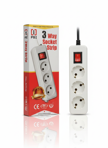 چندراهی برق ۳ خانه پیبیآی مدل Socket Strip