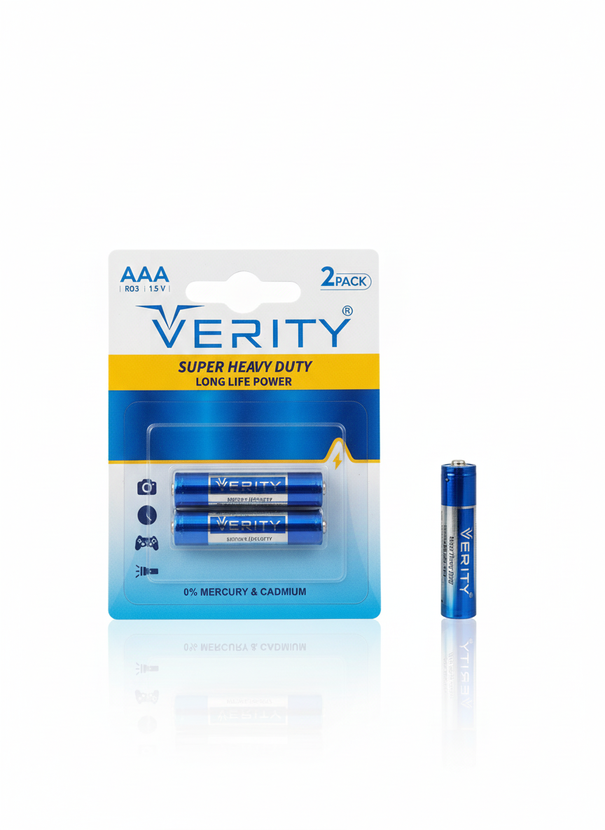 باتری نیم‌قلمی وریتی مدل Super Heavy Duty (پک ۲ عددی)