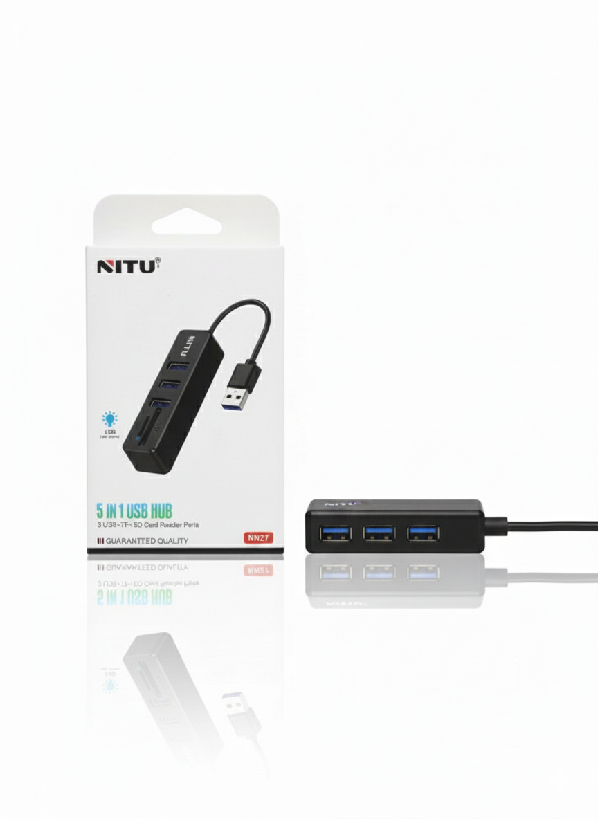 هاب ۵ پورت USB نیتو مدل NN27 (مولتی هاب)