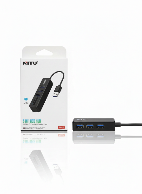 هاب ۵ پورت USB نیتو مدل NN27 (مولتی هاب)