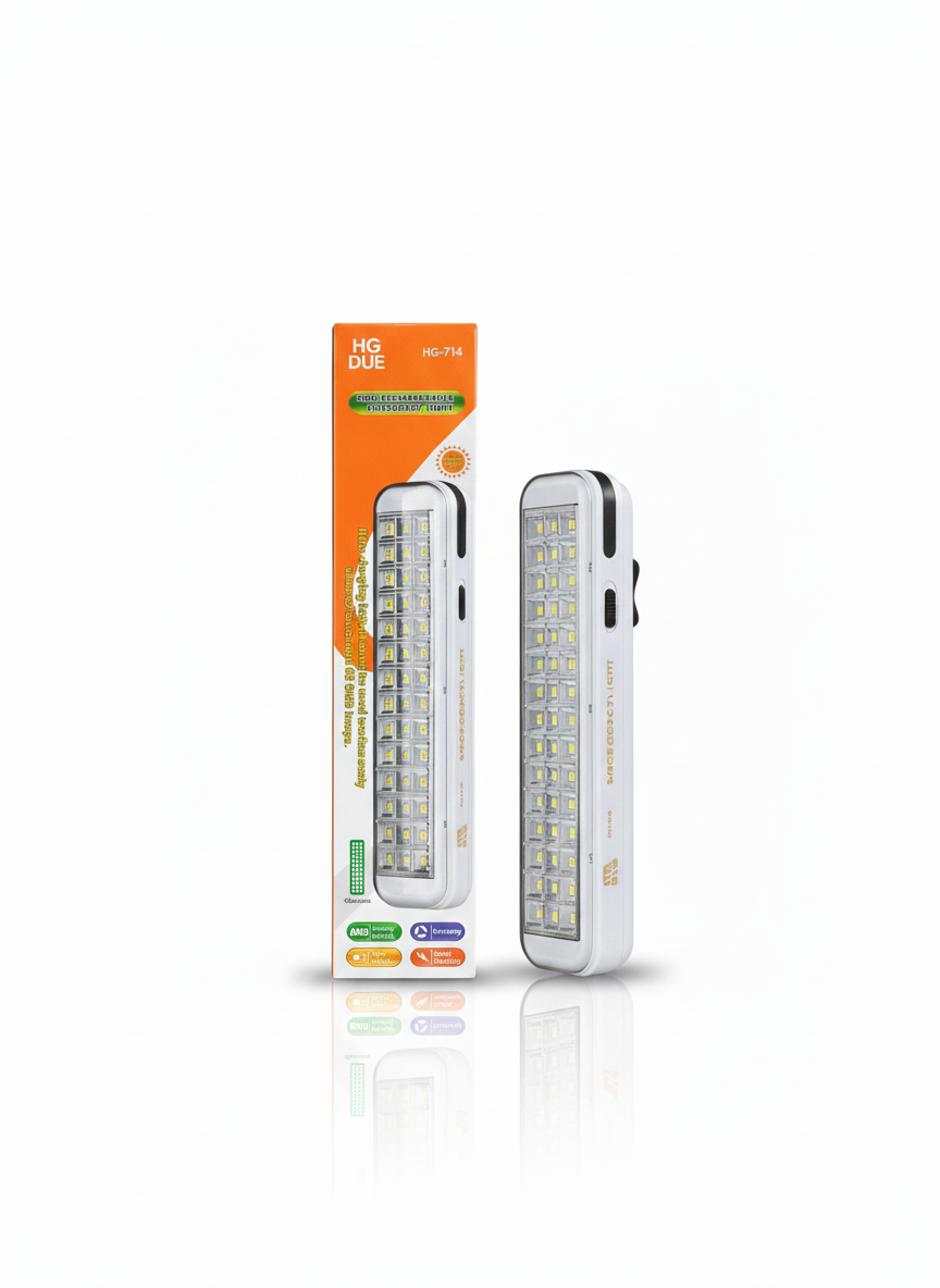 چراغ اضطراری شارژی اچ‌جی‌دی یو مدل HG-714