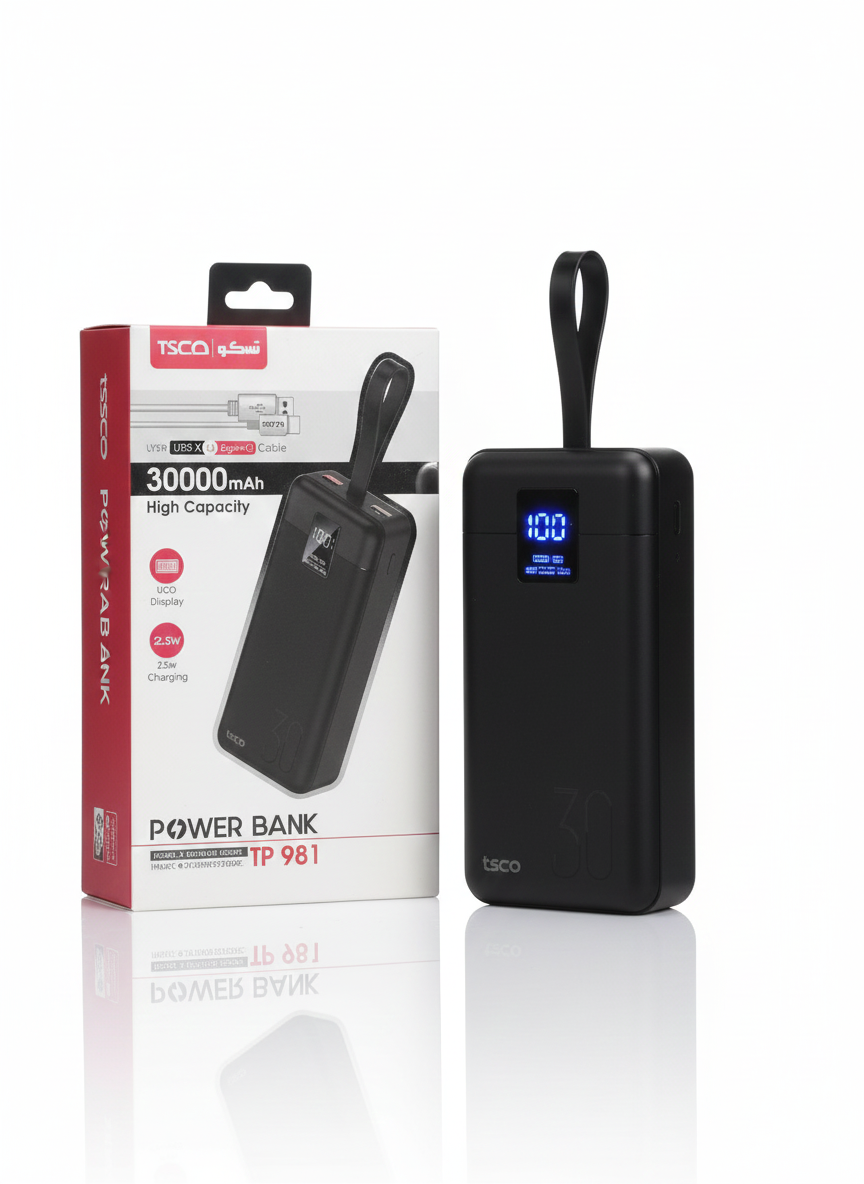 پاوربانک ۳۰ هزار فست شارژ تسکو مدل TSCO TP 981