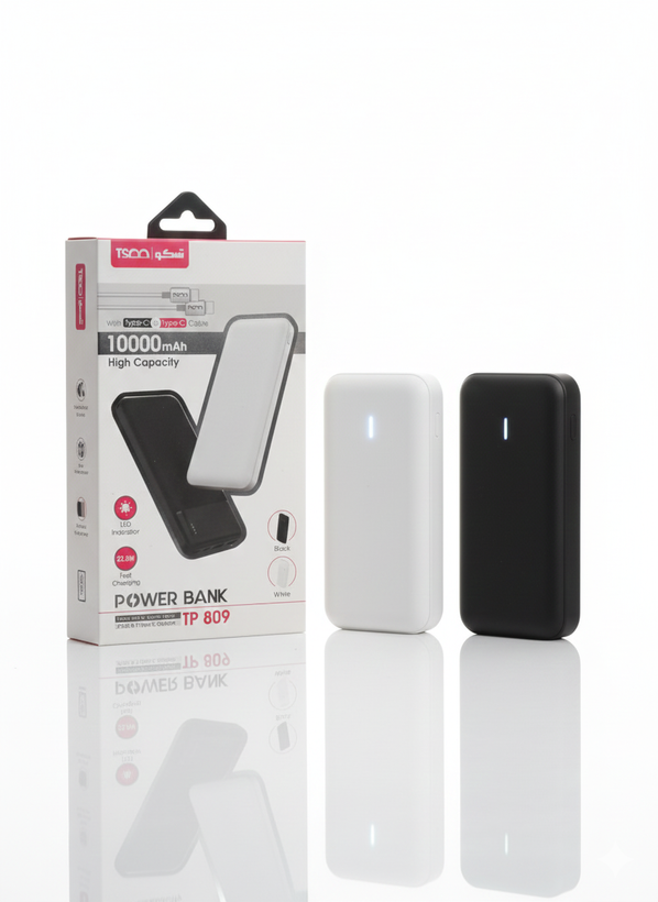 پاوربانک ۱۰ هزار فست شارژ تسکو مدل TSCO TP 809