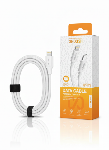 کابل تبدیل Type-C به لایتنینگ شوش ۶ آمپر مدل SH251i