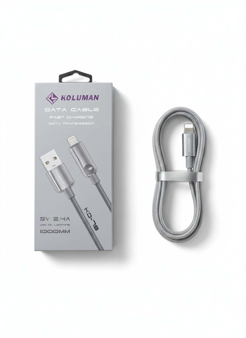 کابل USB به Lightning کولومن KOLUMAN KD-79 – شارژ سریع و انتقال داده