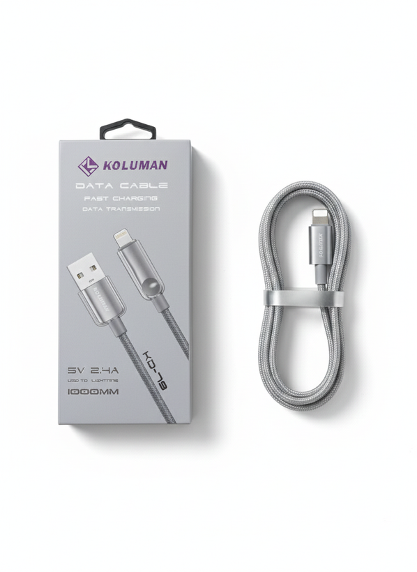 کابل USB به Lightning کولومن KOLUMAN KD-79 – شارژ سریع و انتقال داده