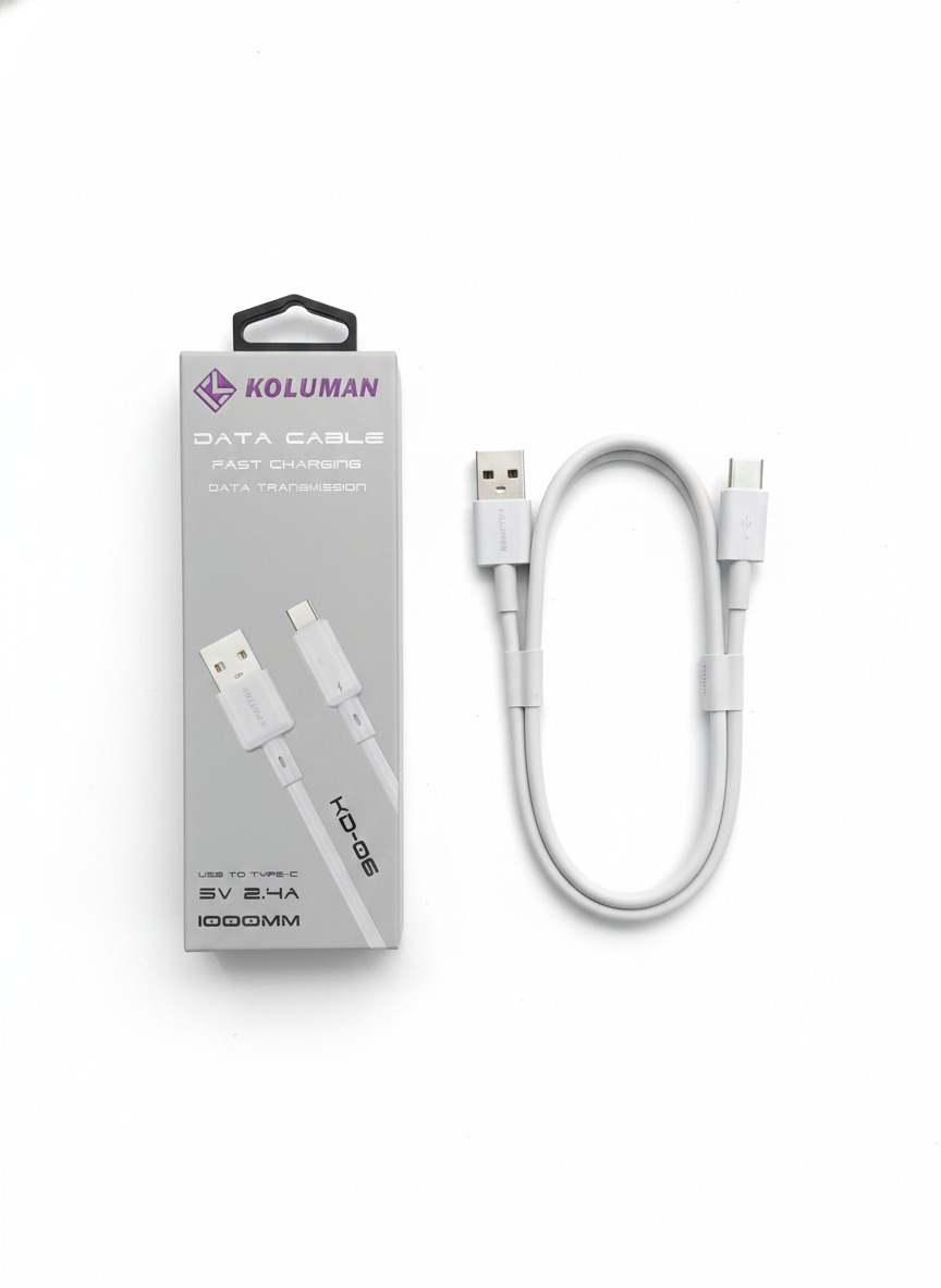 کابل USB به Type-C کولومن KOLUMAN KD-06 – شارژ سریع و انتقال داده