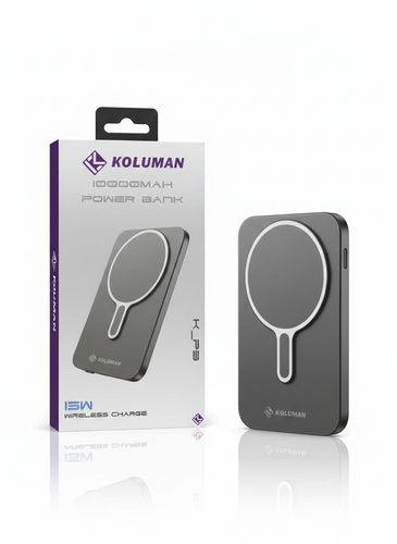 پاوربانک KOLUMAN K-P3 ظرفیت 10000 میلیآمپر با شارژ بیسیم 15 وات