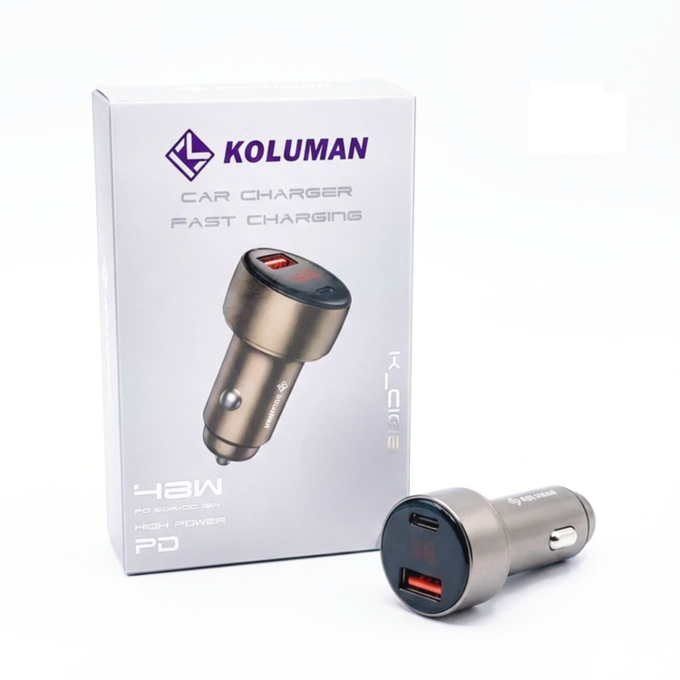 شارژر فندکی KOLUMAN K-C108 توان 48 وات با شارژ سریع