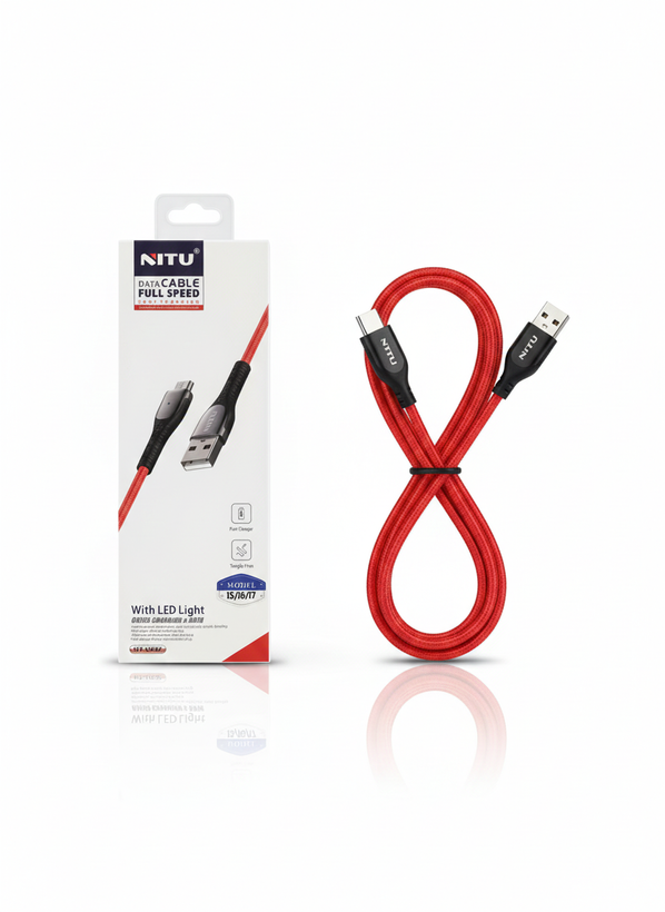 کابل شارژ سریع نیتو NITU NT-UC57 با LED و طراحی تخت