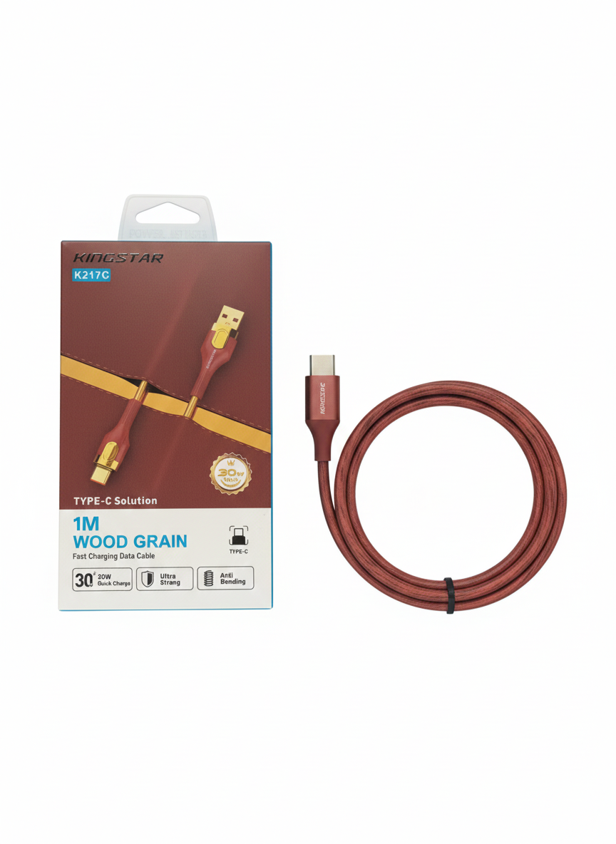 کابل شارژ سریع 30 وات کینگ‌استار KINGSTAR K217C تایپ C