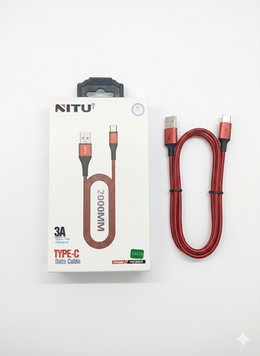 کابل شارژ تایپ C نیتو NITU NC204 طول 2 متر