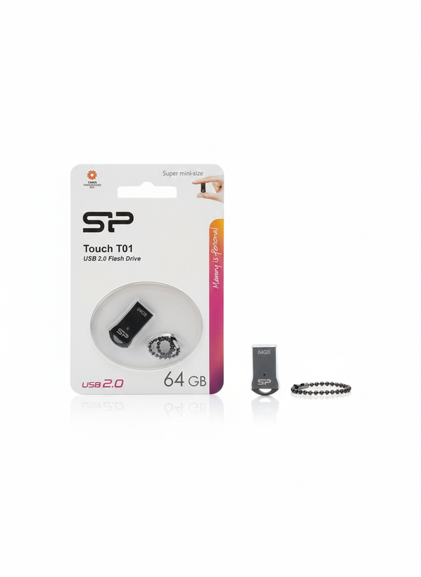 فلش مموری SP Touch T01 – ظرفیت 64 گیگابایت با طراحی فوقالعاده کوچک