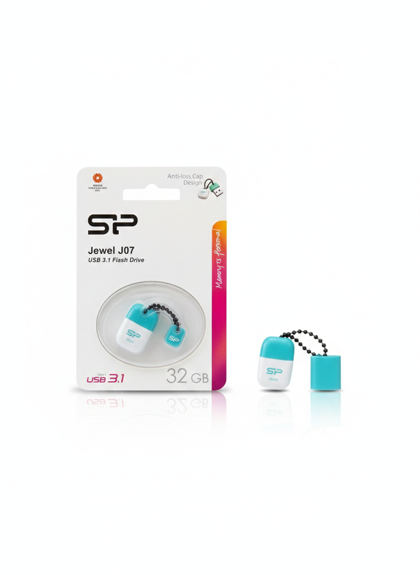 فلش مموری SP Jewel J07 – ظرفیت 32 گیگابایت، USB 3.1 با طراحی ضد گم شدن