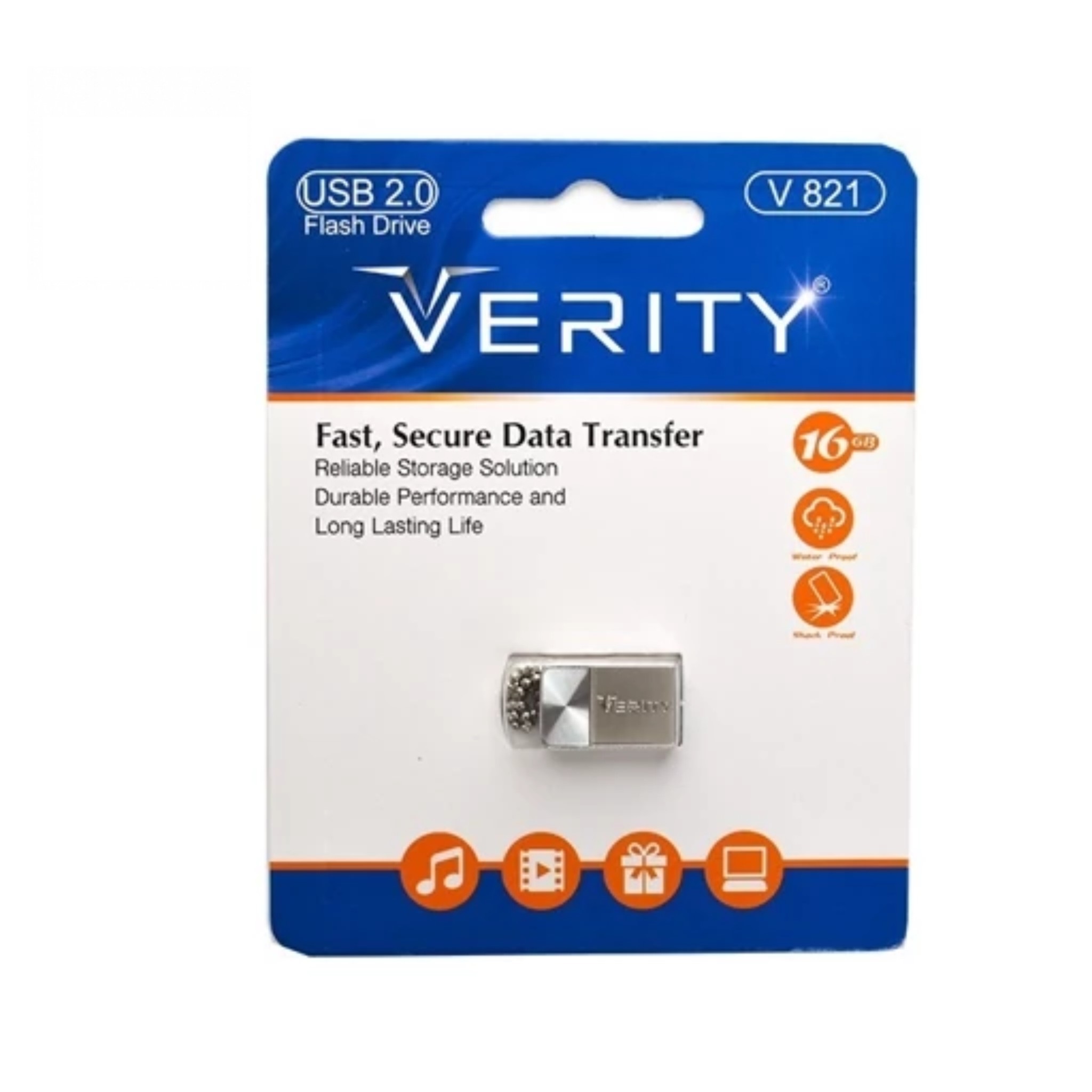 فلش مموری VERITY V821 – ظرفیت 16 گیگابایت، سریع و مقاوم