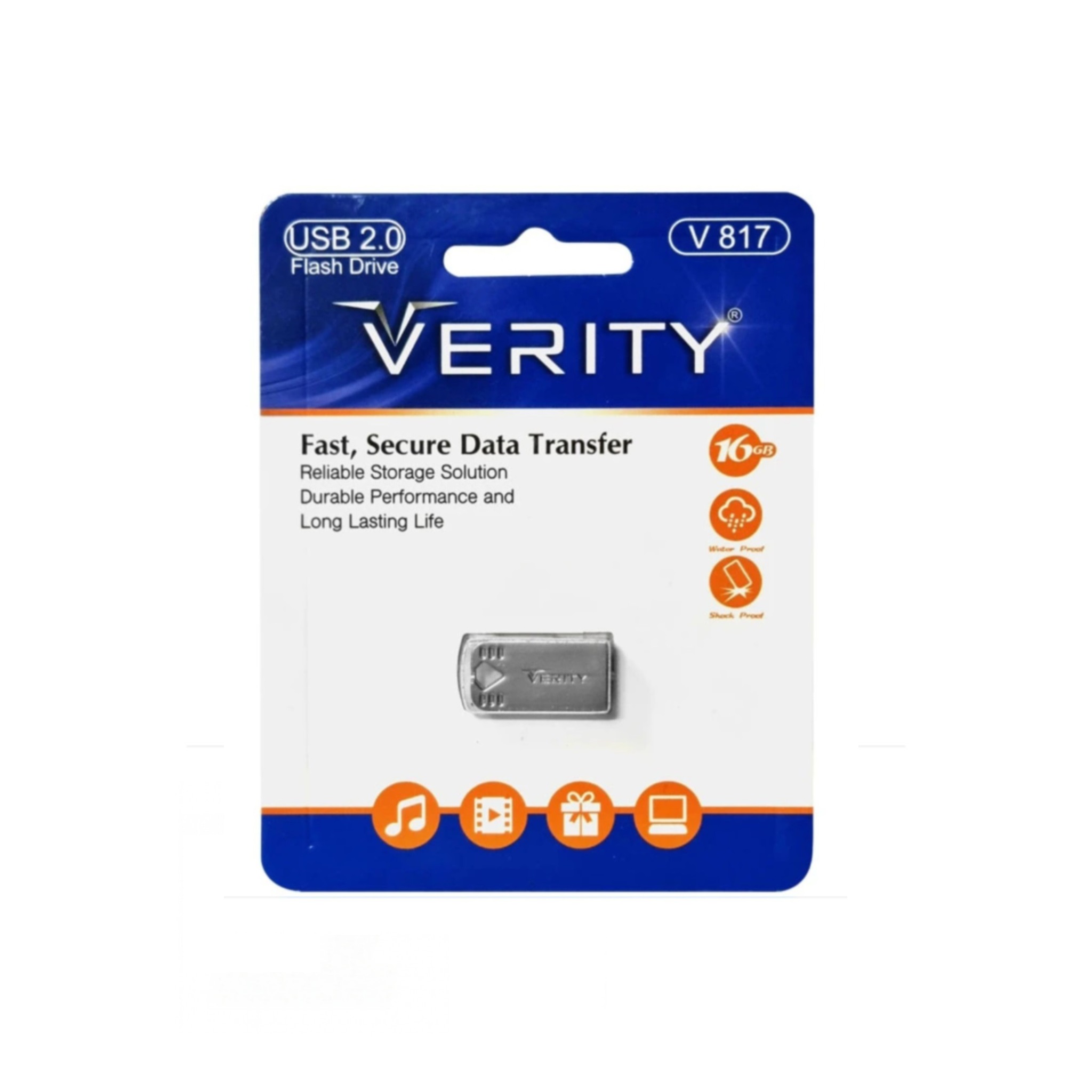 فلش مموری VERITY V817 – ظرفیت 16 گیگابایت، سریع و مقاوم