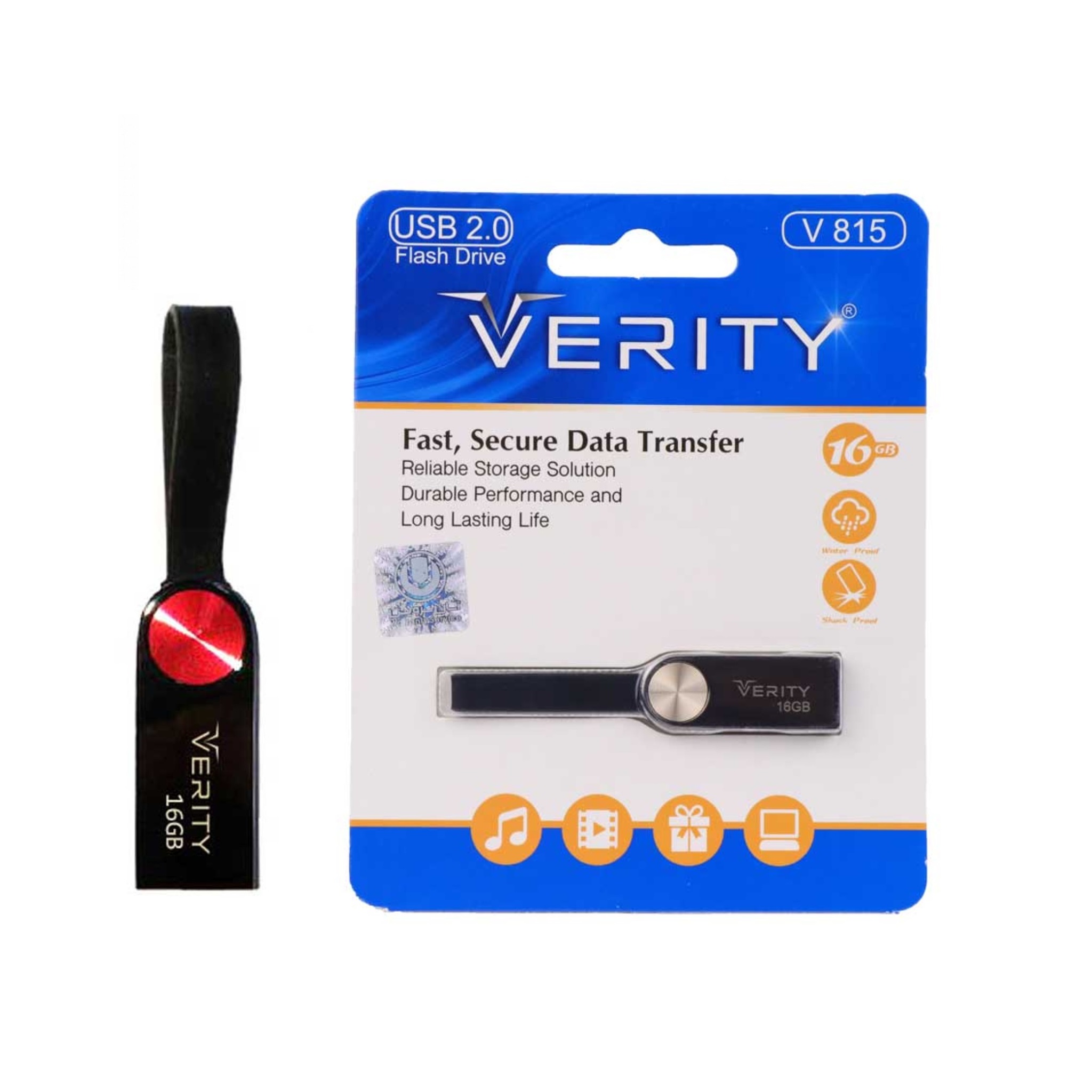 فلش مموری VERITY V815 – ظرفیت 16 گیگابایت، سریع و مقاوم