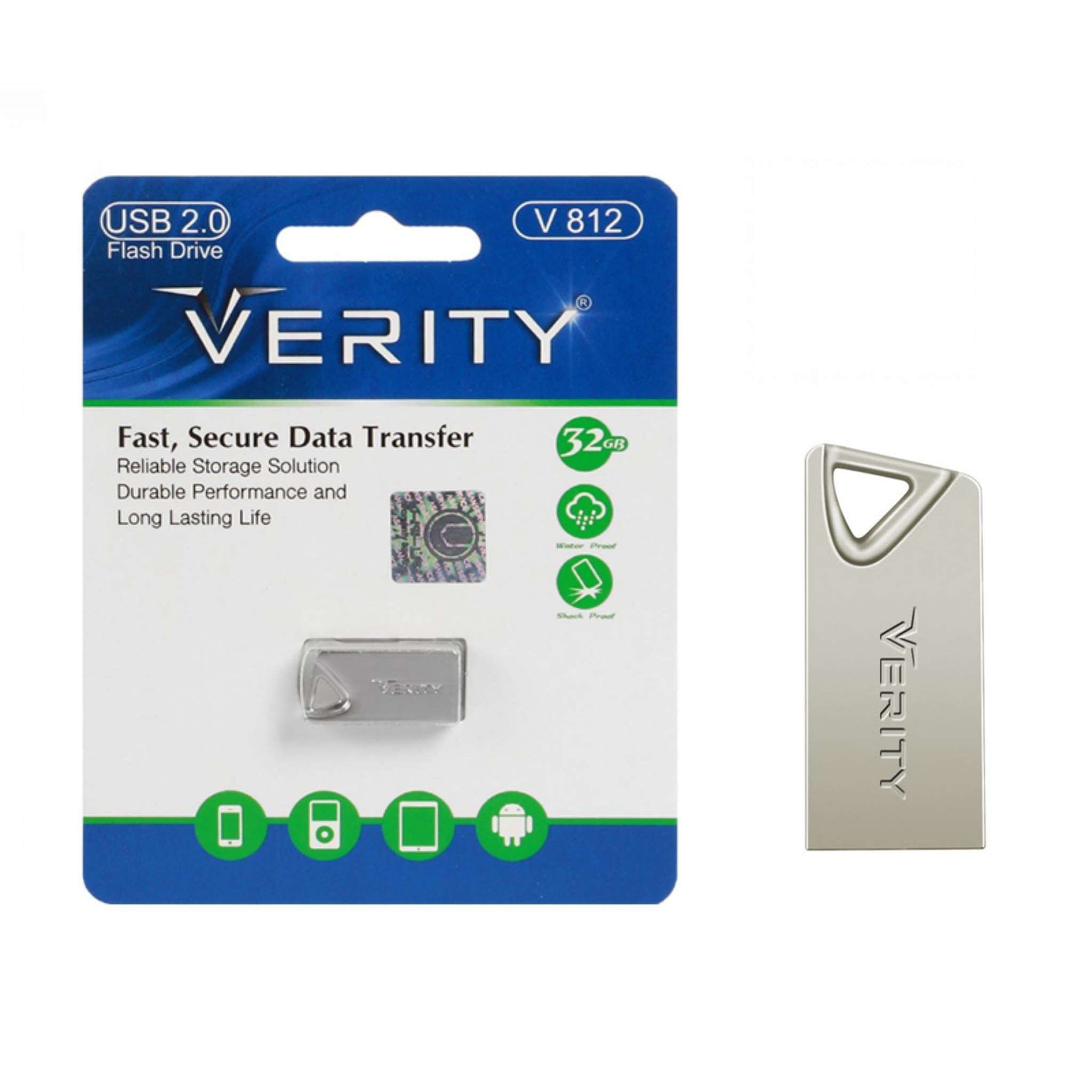 فلش مموری VERITY V812 – ظرفیت 32 گیگابایت، مقاوم و بادوام