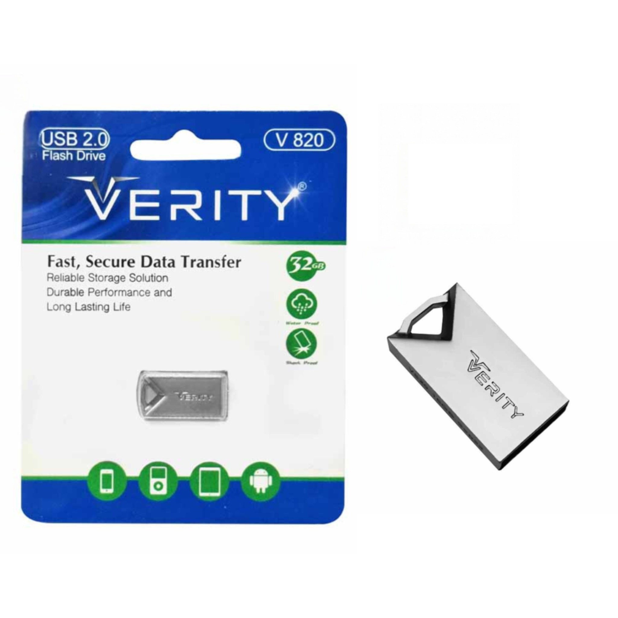 فلش مموری VERITY V820 – ظرفیت 32 گیگابایت، مقاوم و مطمئن