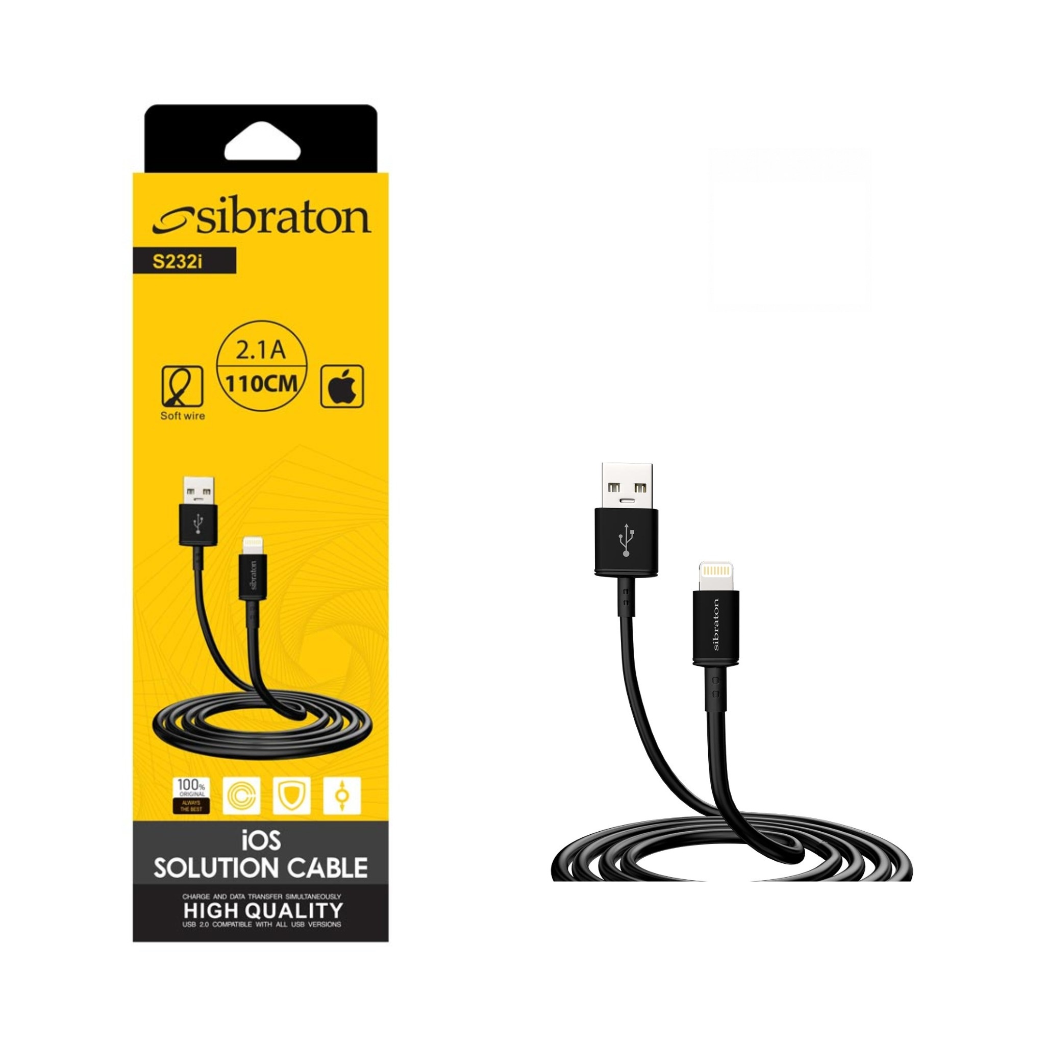 کابل iOS Sibraton S232i – شارژ و انتقال داده همزمان