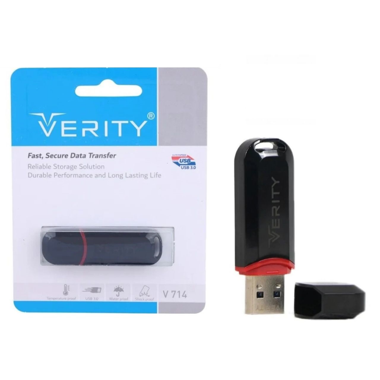 فلش مموری VERITY V714 – ظرفیت 64 گیگابایت، انتقال سریع و امن داده