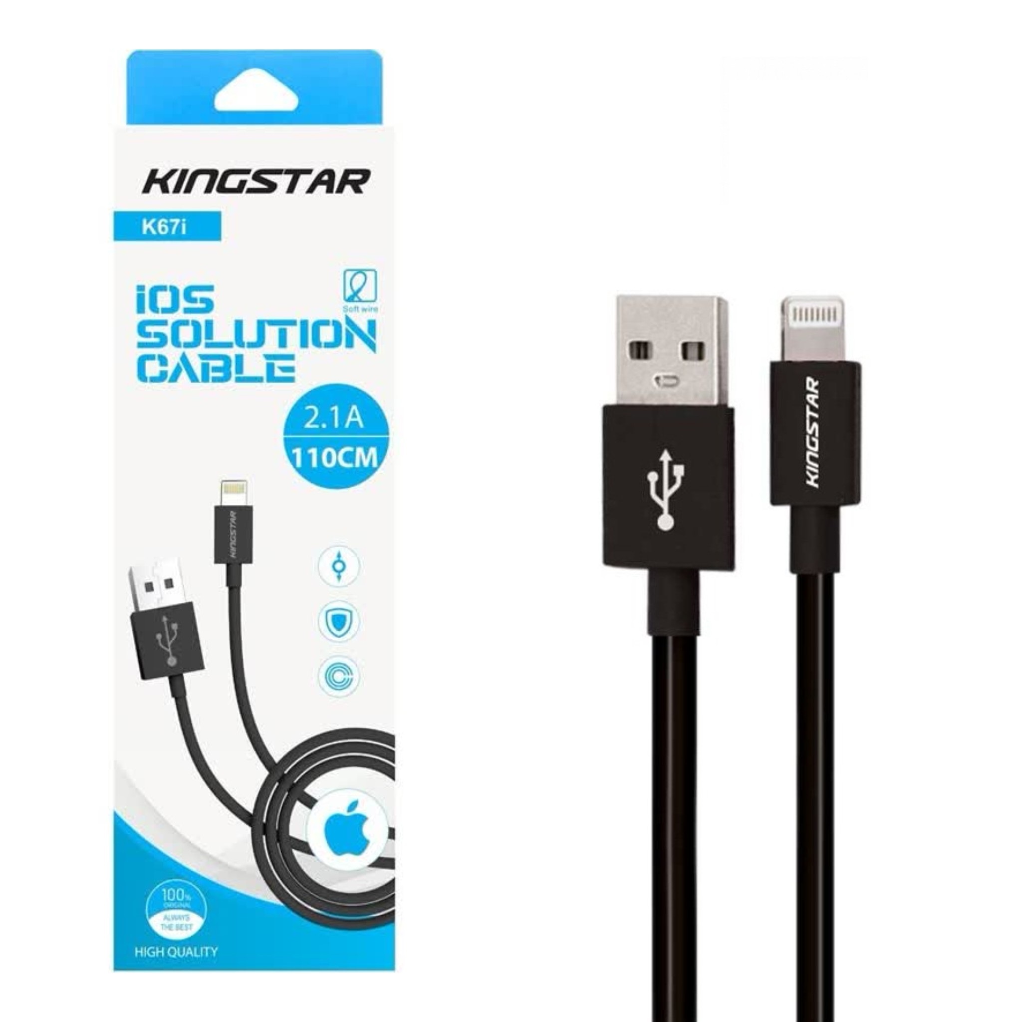 کابل iOS KINGSTAR K67i – شارژ و انتقال داده همزمان