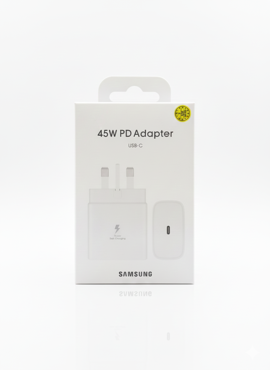 شارژر دیواری سامسونگ ۴۵ وات مدل سه پین (Super Fast Charging 2.0)