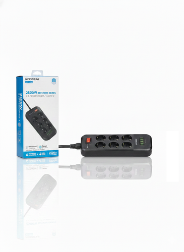 چندراهی برق کینگ استار مدل KPS5105 با ۶ پریز