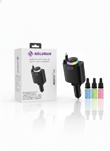 شارژر فندکی KOLUMAN K-C109 جمعشونده 5 در 1 با آروماتراپی