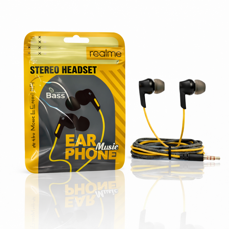 هندزفری سیمی ریلمی (Realme) مدل Stereo Headset با بیس تقویت شده