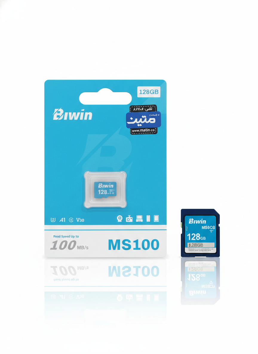 کارت حافظه microSDXC بایوین مدل MS100 ظرفیت ۱۲۸ گیگابایت استاندارد U3 V30