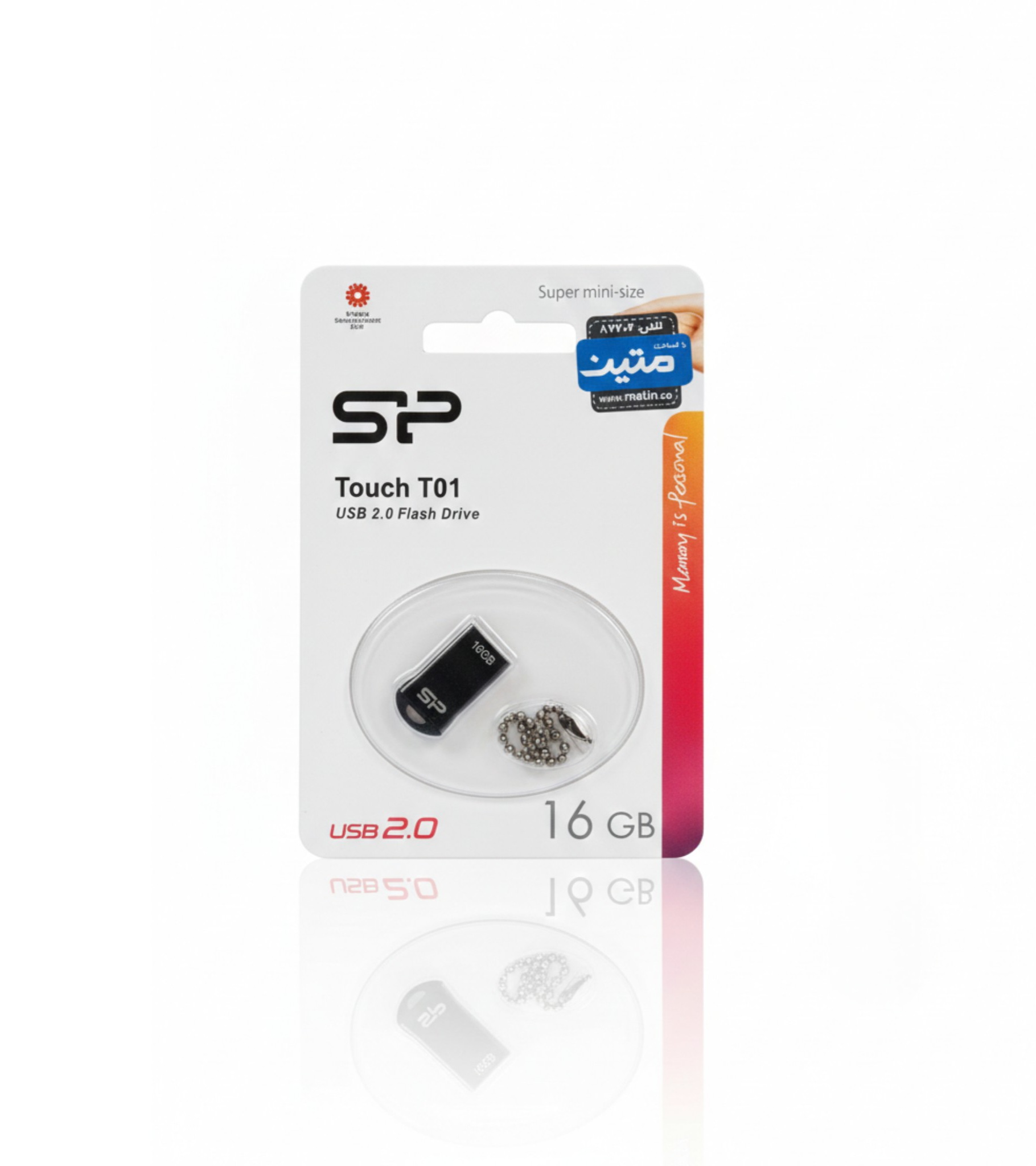 فلش مموری سیلیکون پاور مدل Touch T01 ظرفیت ۱۶ گیگابایت (Super Mini-size)