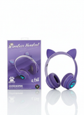 هدفون بی سیم طرح گربه مدل MZ-023 با گوشهای چراغدار (RGB)
