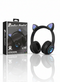 هدفون بی سیم طرح گربه مدل MZ-023 با گوشهای چراغدار (RGB)