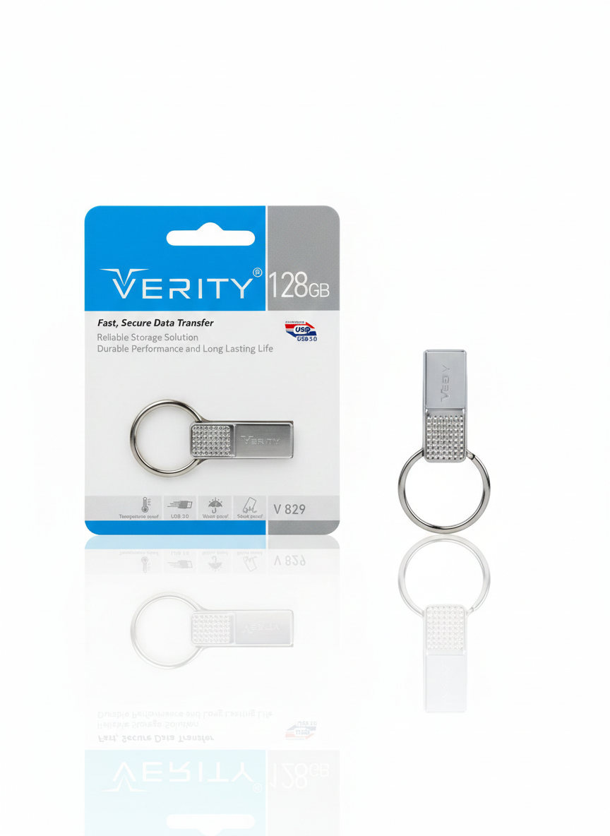 فلش مموری وریتی مدل V829 ظرفیت ۱۲۸ گیگابایت USB 3.0 (بدنه فلزی ضد آب)