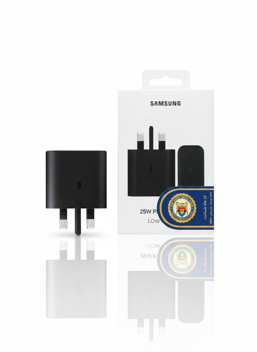 شارژر دیواری ۲۵ وات سامسونگ مدل EP-T2510 (تکنولوژی GaN) با گارانتی ۱۲ ماهه پارسیان حافظه