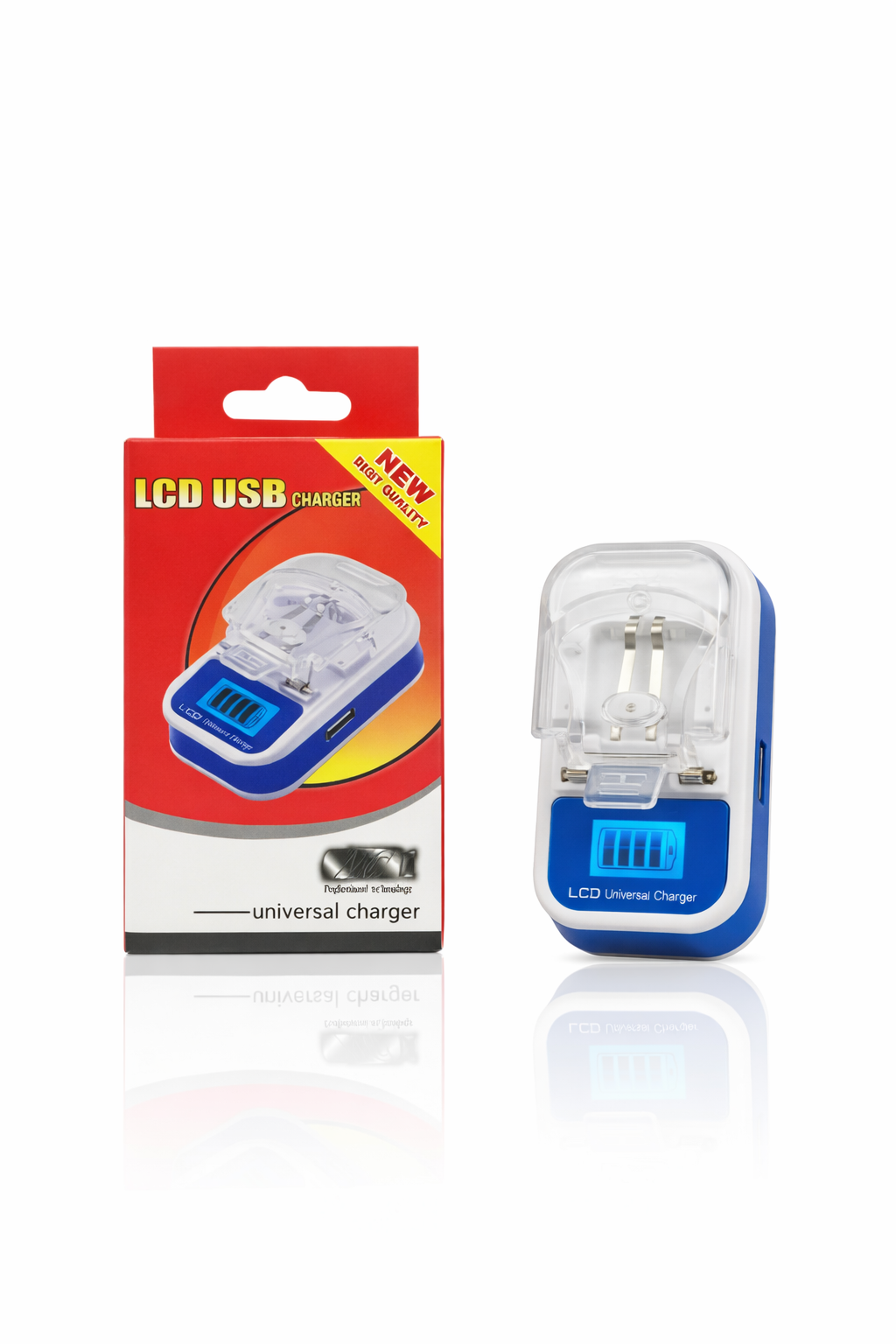 شارژر باتری همه کاره LCD دار مدل USB Universal Charger