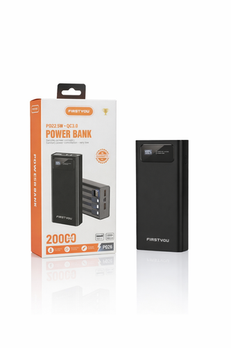 پاوربانک فست شارژ FIRSTYOU مدل P026 ظرفیت 20000 میلی آمپر ساعت PD 22.5W
