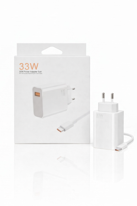 شارژر دیواری شیائومی مدل ۳۳ وات به همراه کابل تبدیل USB-C