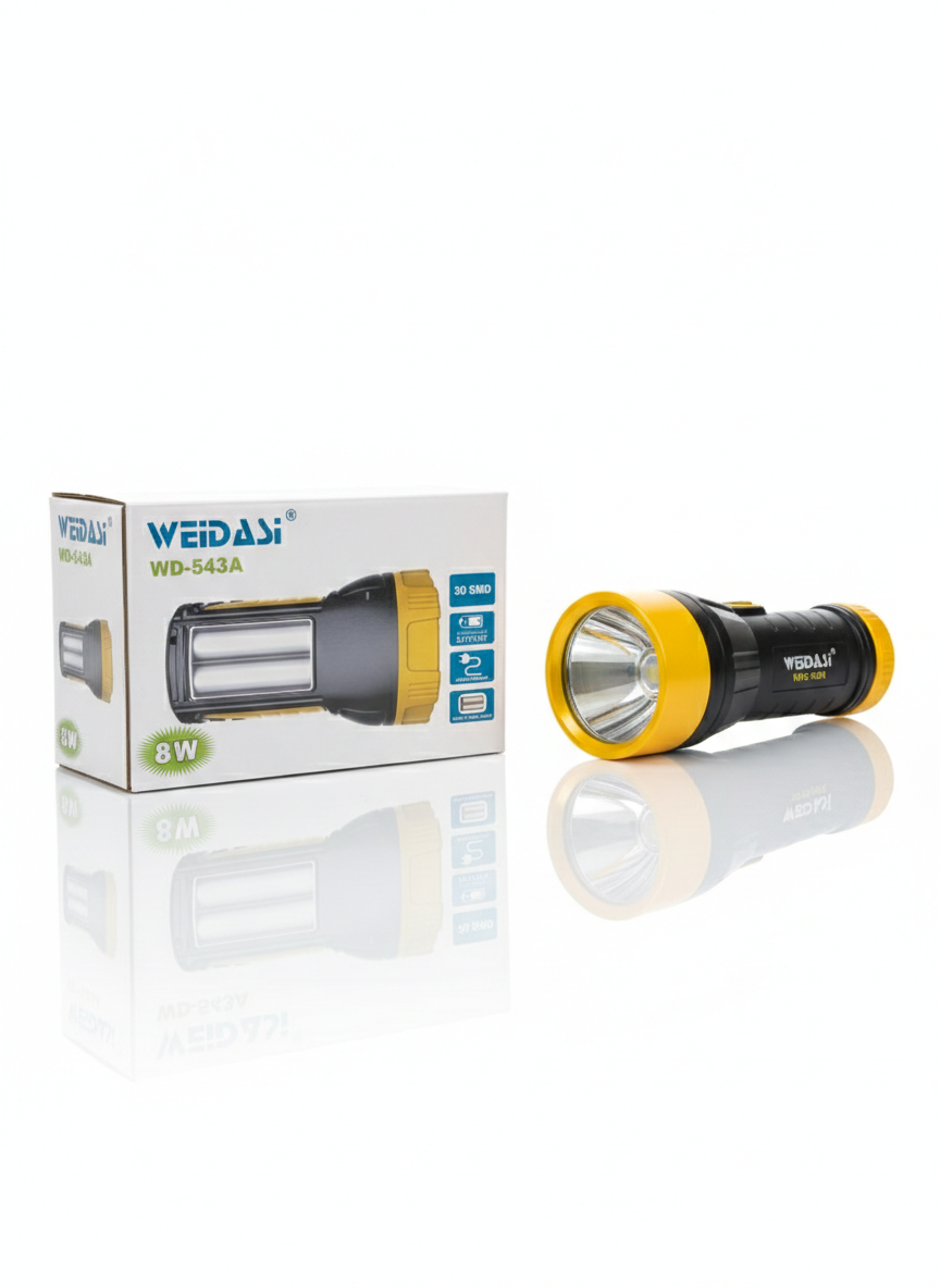 چراغ‌قوه شارژی ویداسی (Weidasi) مدل WD-543A دو حالته