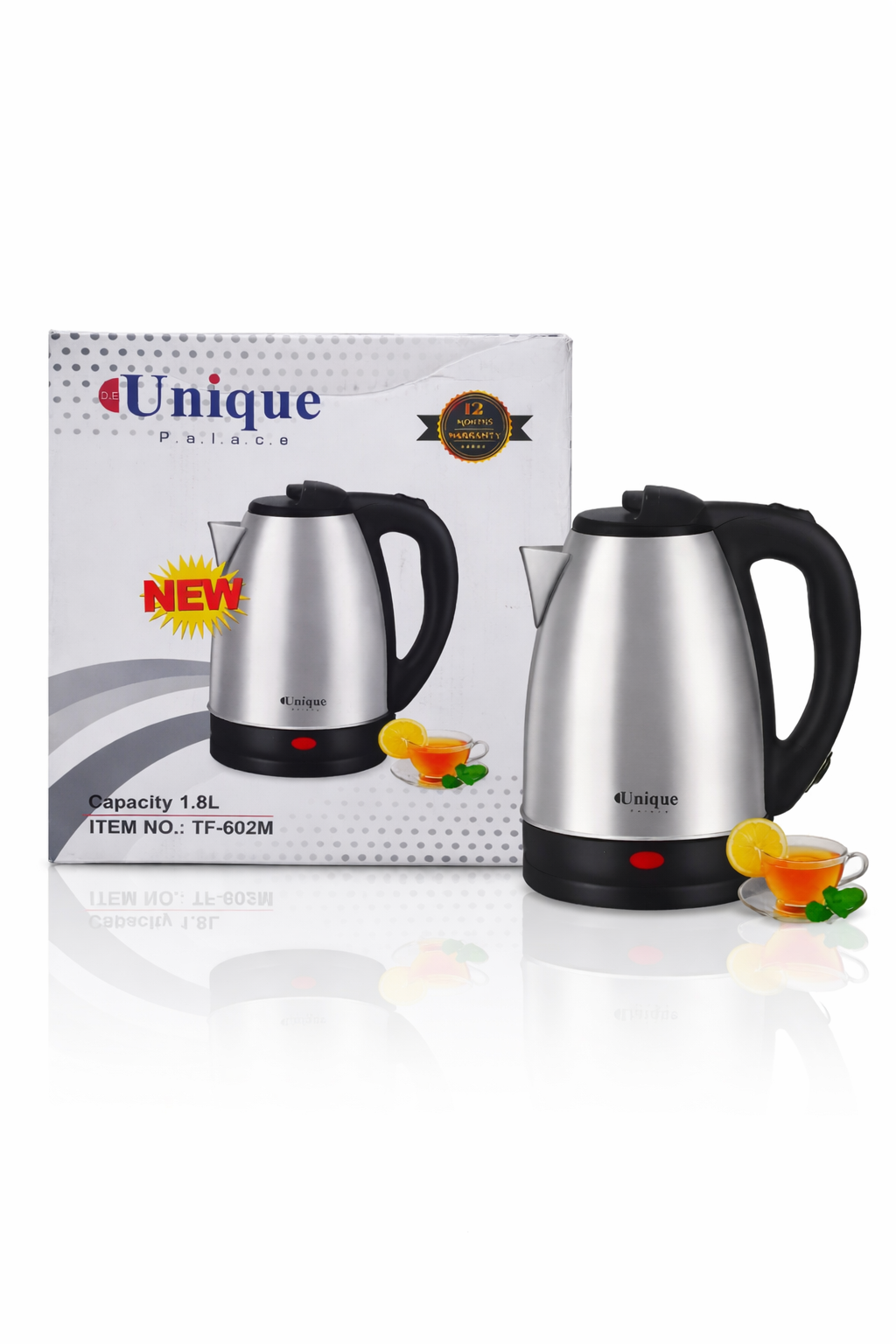 کتری برقی یونیک (Unique) مدل TF-602M ظرفیت ۱.۸ لیتر (بدون BPA)