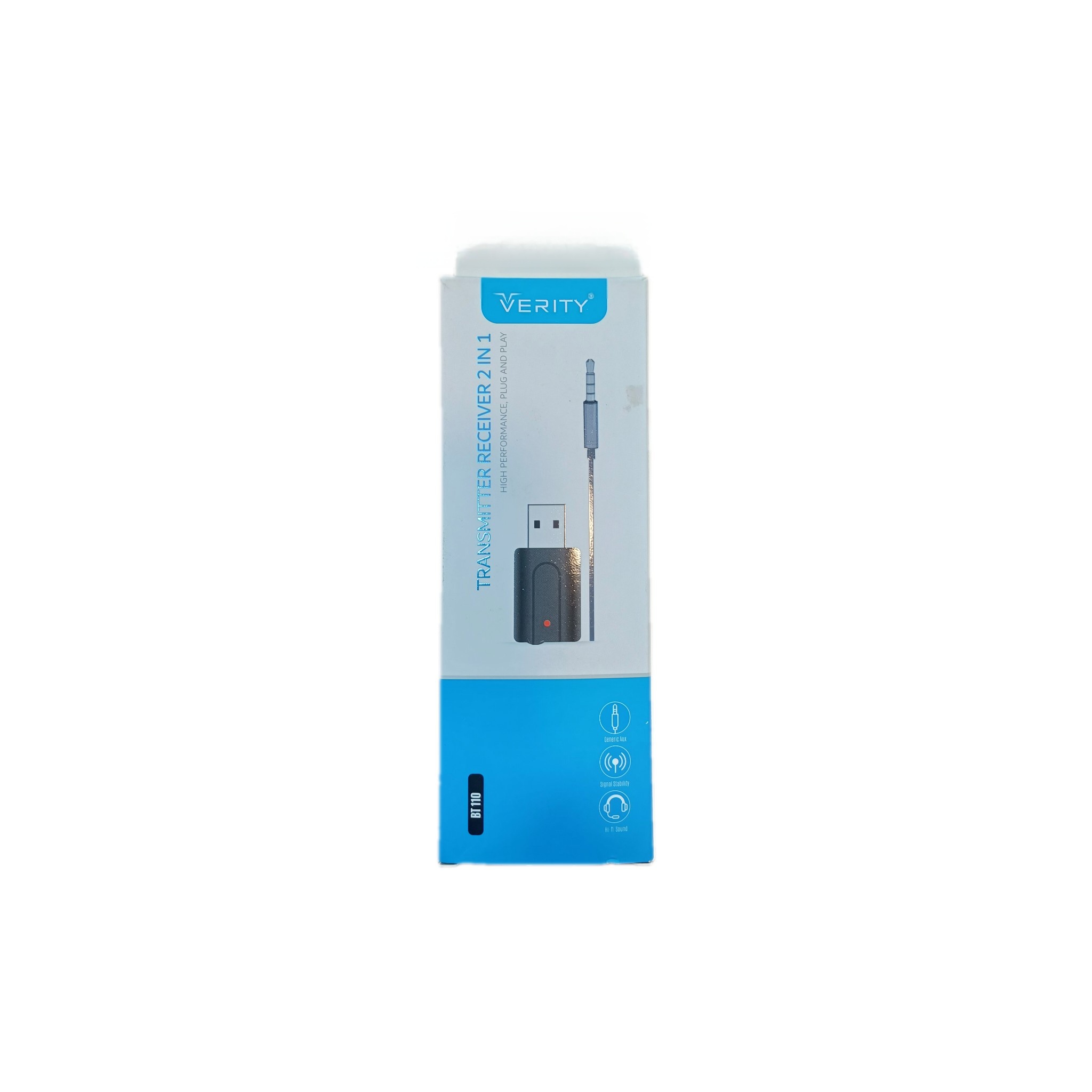 فرستنده و گیرنده بلوتوثی Verity مدل BT110 - صدای Hi-Fi با اتصال پایدار (2in1)