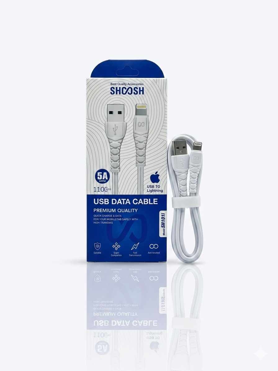 کابل شارژ و انتقال داده آیفون شوش مدل SH101i