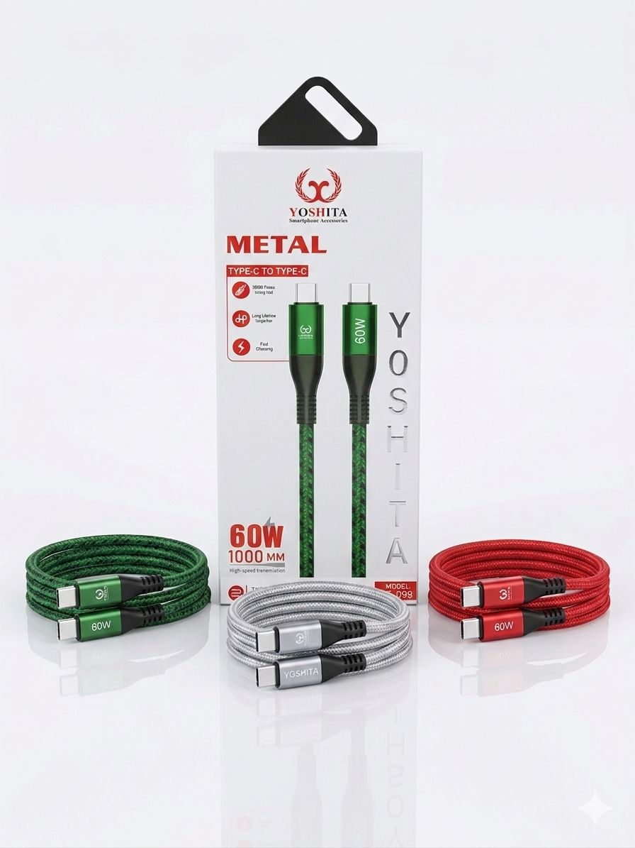 کابل شارژ دو سر تایپ سی YOSHITA مدل YC-098