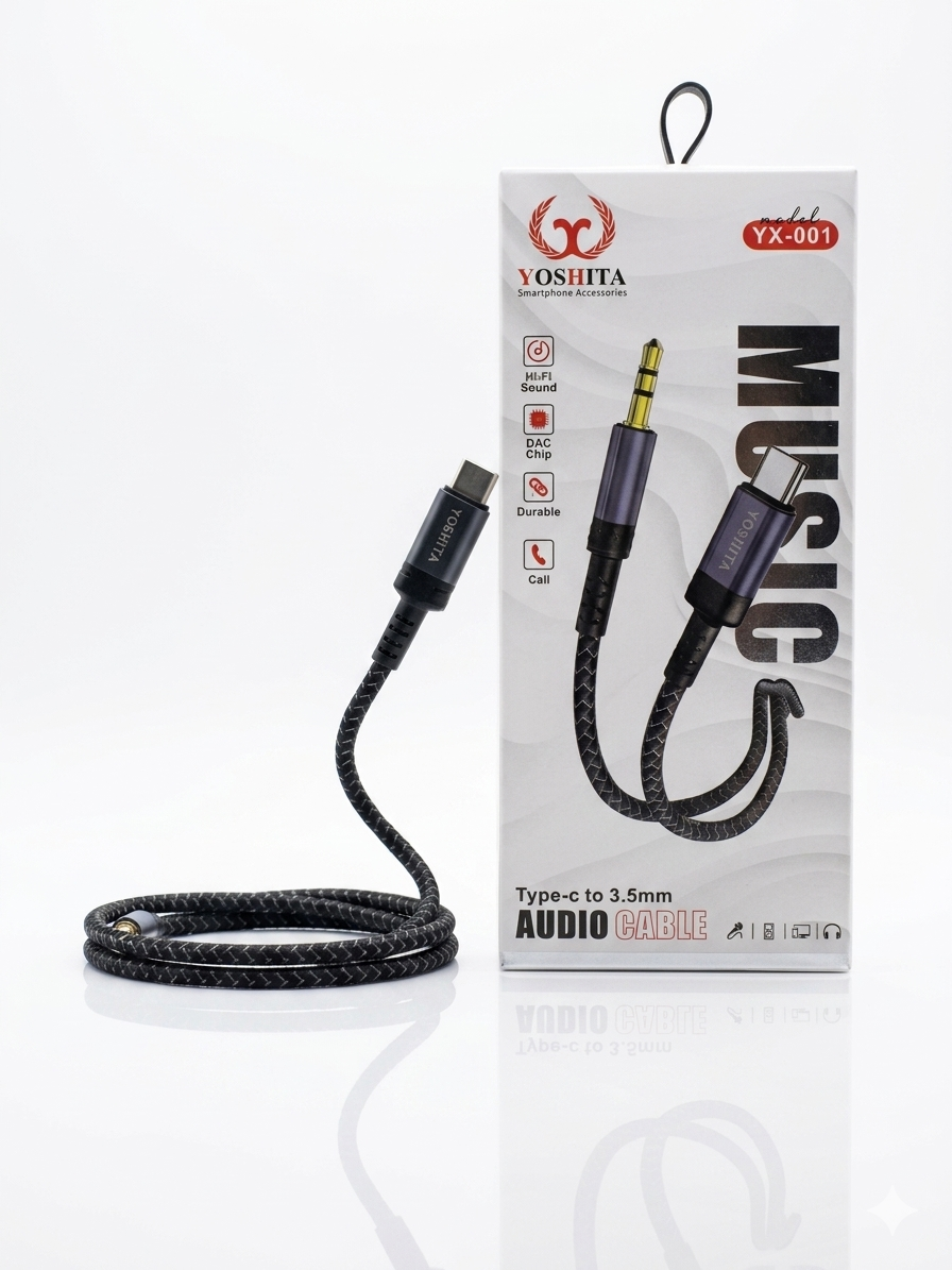 کابل YOSHITA YX-001 تایپ سی به AUX