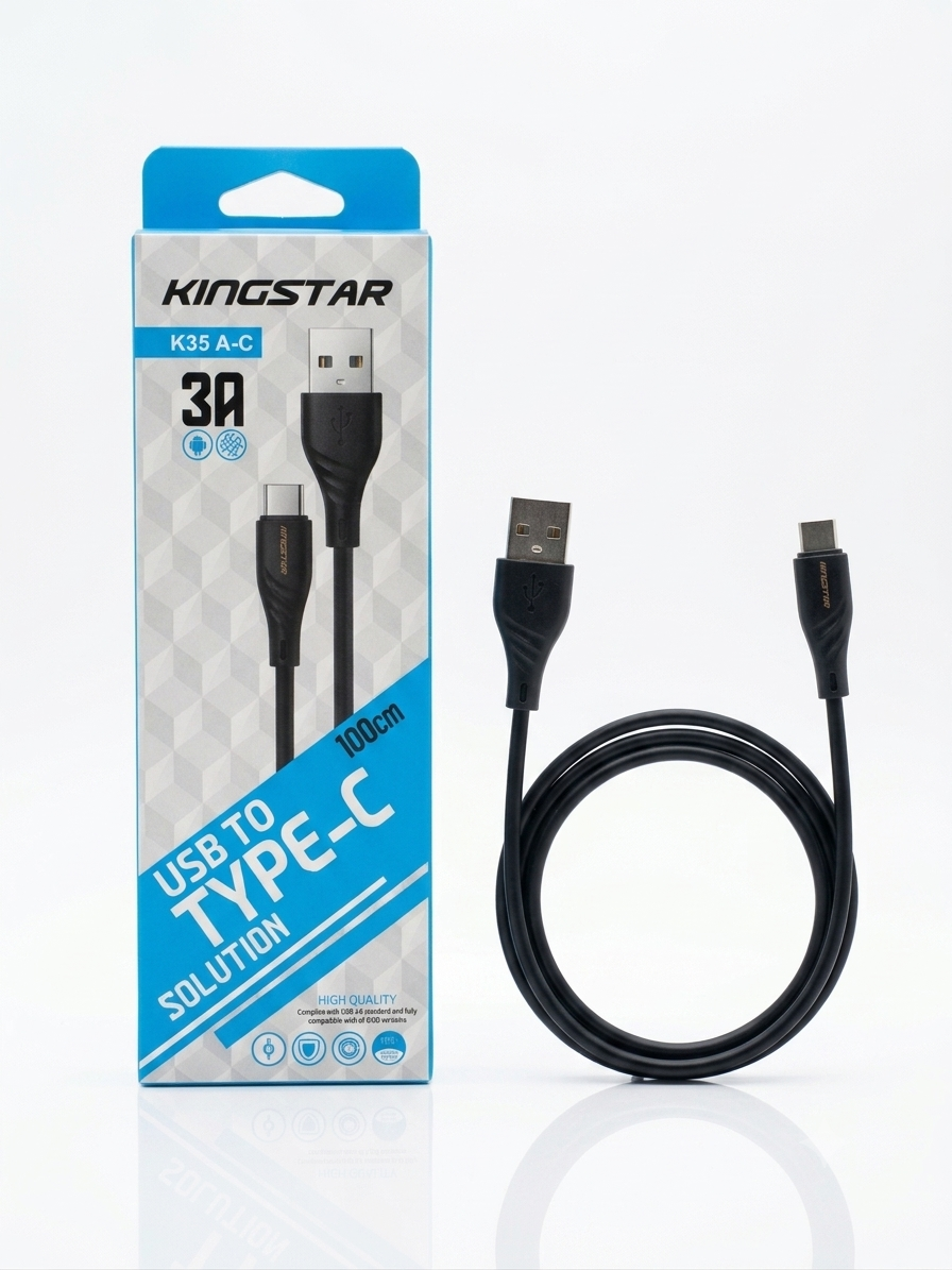 کابل کینگ استار تایپ سی مدل K35